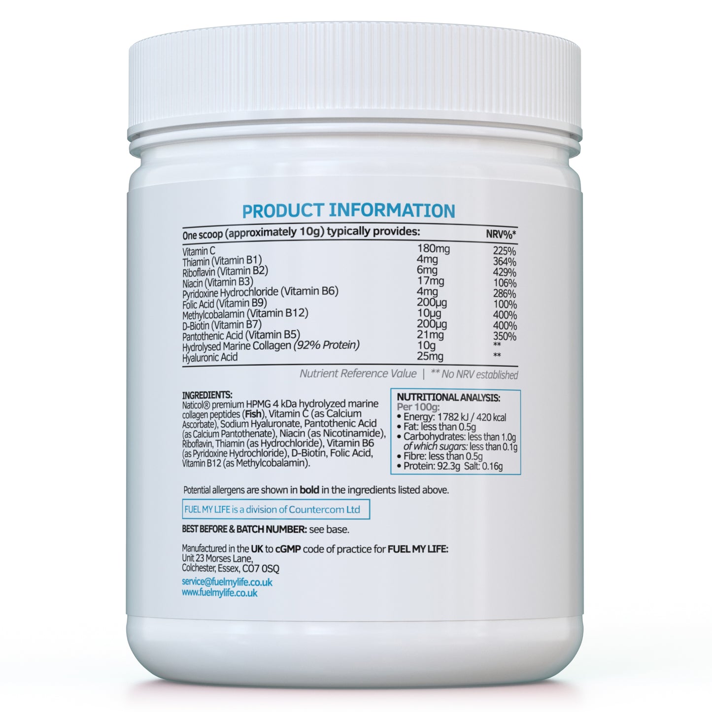 Marine Collagen with Hyaluronic Acid – 300g | 30 Servings