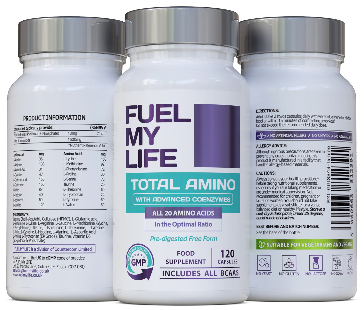 Total Amino - All 20 Amino Acids Including All BCAAs
